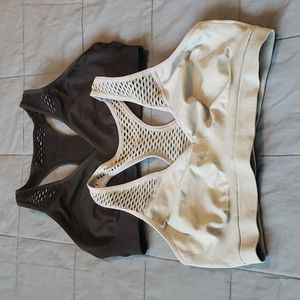 Bundle Victoria's Secret Pink Racerback Sports Bras Sz L